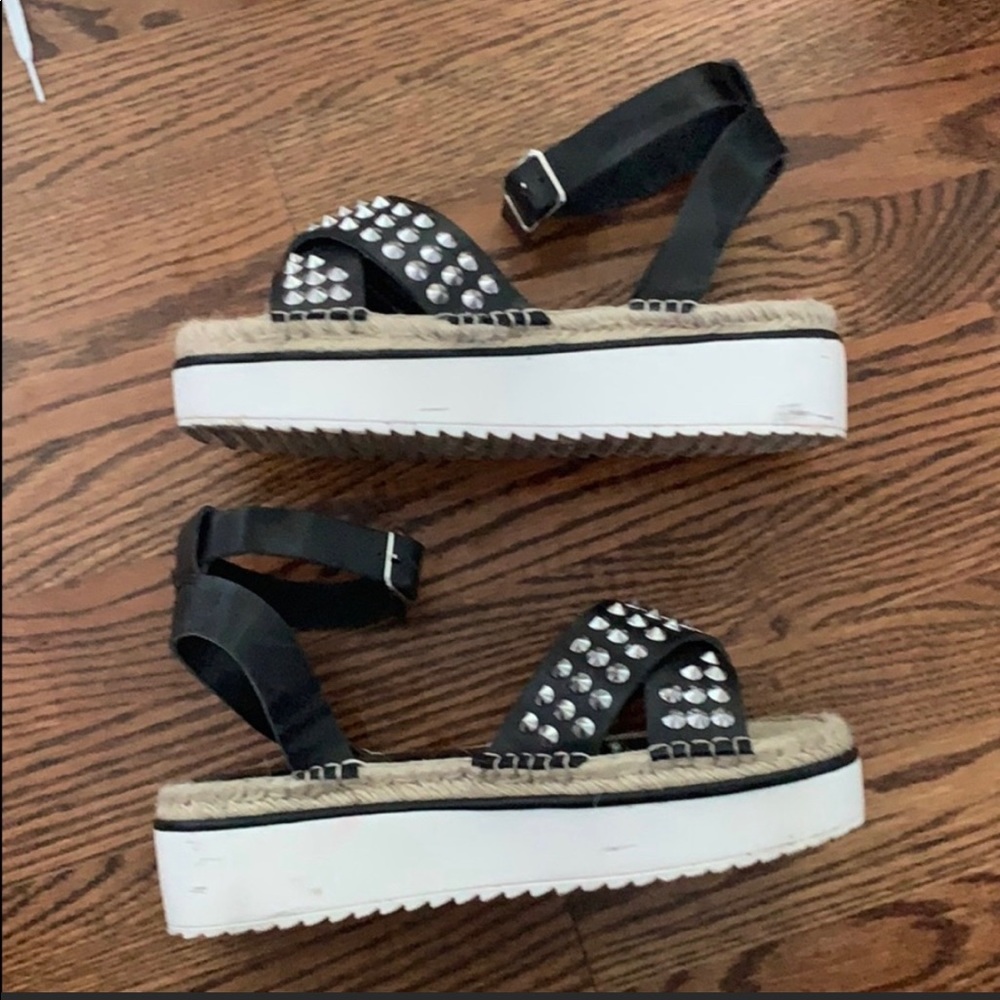 ASOS black platform studded sandal size 8.5